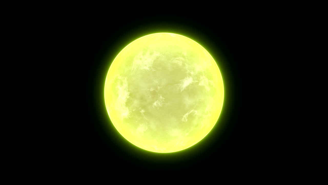 추상 에너지 공 과학 배경 루프 노란색