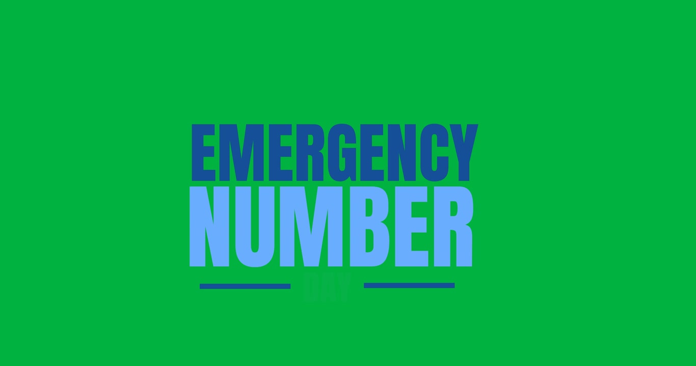 Animazione della giornata del numero di emergenza su sfondo trasparente