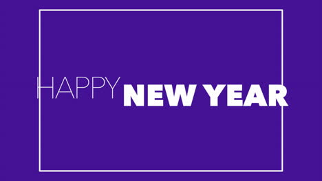 Modern-Happy-New-Year-text-in-frame-on-purple-gradient