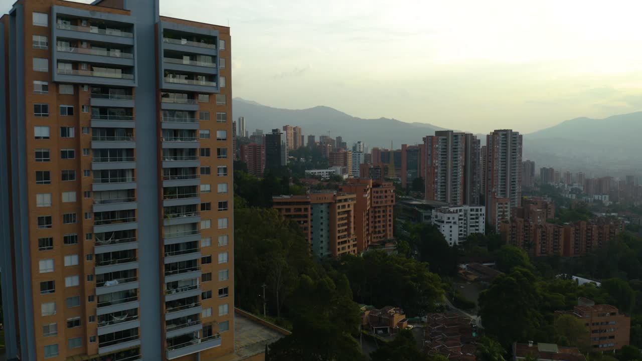 vista aerea de el poblado, medellin, colombia