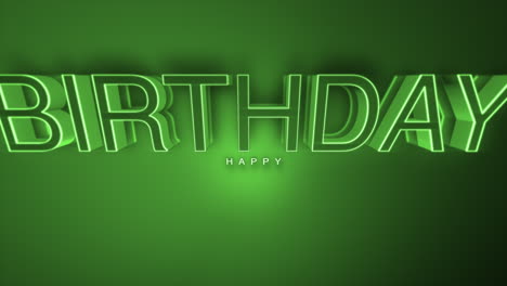 Monochrome-Happy-Birthday-text-on-dark-green-gradient