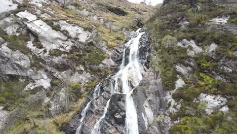 in the heart of scotland's pristine wilderness, a hidden and breathtaking waterfall captures the essence of the scottish enchanting land