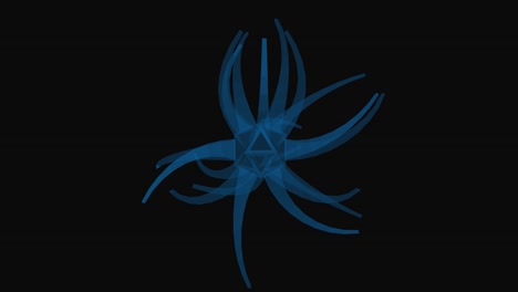 futuristic hud element of microbiology organism on black background. neuron structure scheme. loop rotation