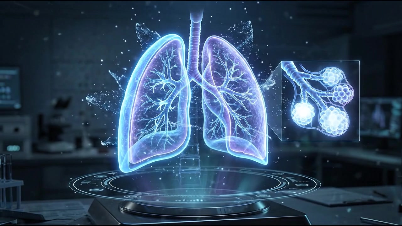 Holographic 3D Medical Visualization of Human Lungs and Alveoli