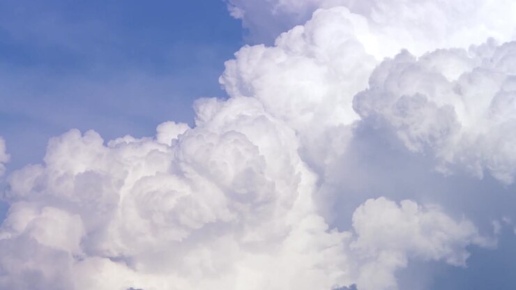 Cumulus Clouds in a Blue Sky