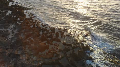 Waves-hitting-rocky-coastline-in-Crete