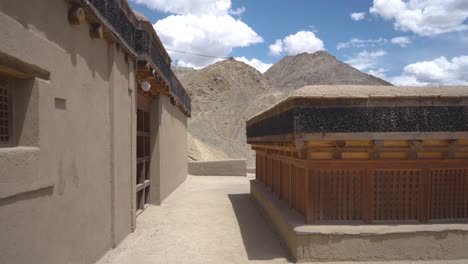 view of upper himalayas from leh palace or fort in ladakh india