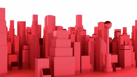 red cityscape - una representación futurista en 3d de una ciudad