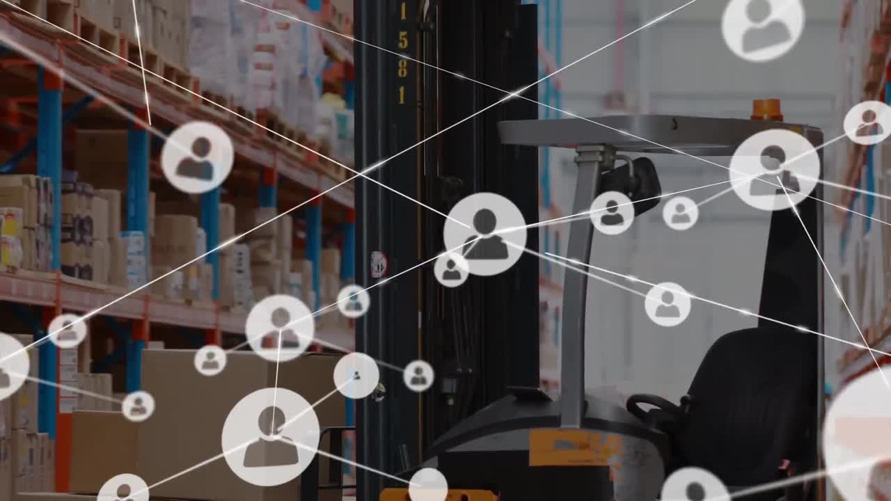 animación de la red de conexiones a través del almacén