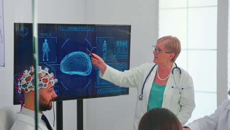 brainwave electroencephalograph examination in hospital