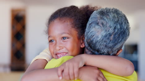 Smile,-grandmother-or-child-hug-in-home