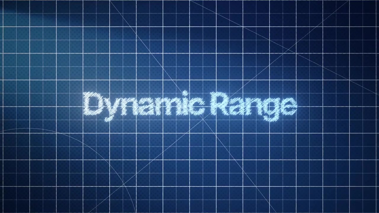 Animeret dynamisk område tekst på blå digital gitterbaggrund