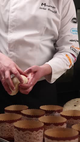 chef preparing easter bread