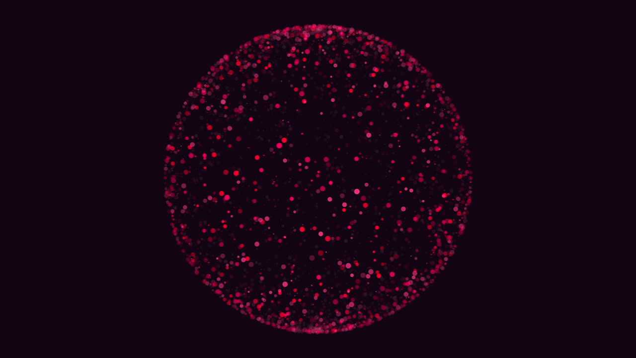 Red dot sphere glowing against dark background