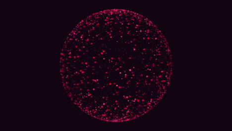 red dot sphere glowing against dark background