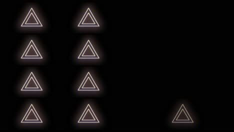 Pulsing-neon-triangles-pattern-with-led-light-in-casino-style