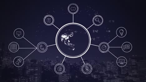 Animation-of-globe-with-connections-and-data-processing