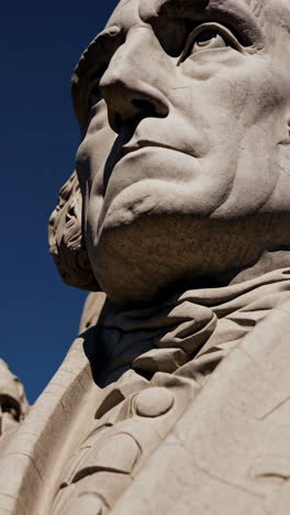close-up of mount rushmore