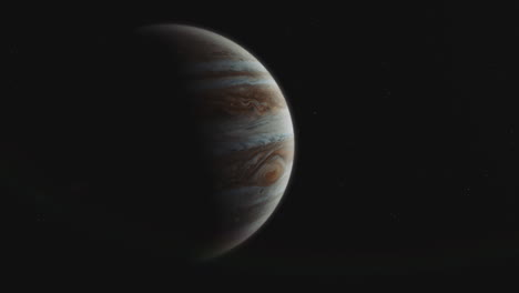 júpiter gira en el espacio exterior