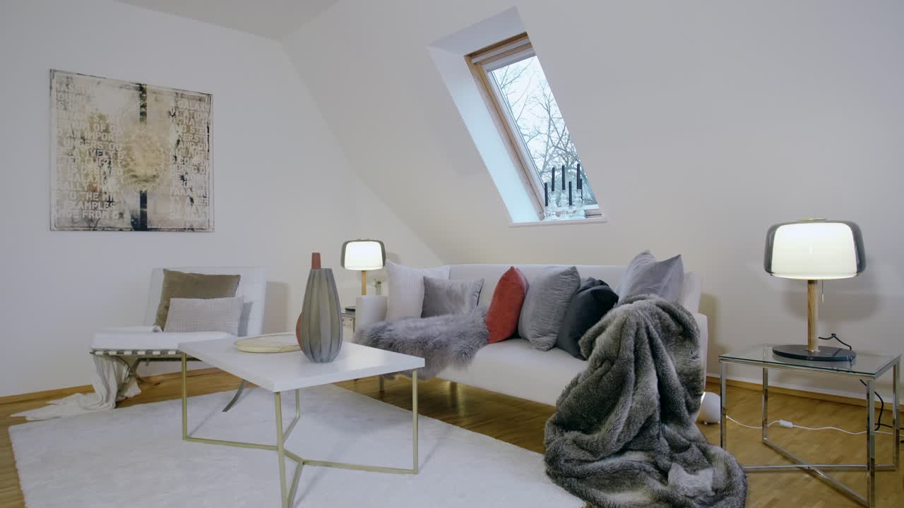 toma controlada por movimiento de la sala de estar de homestaging