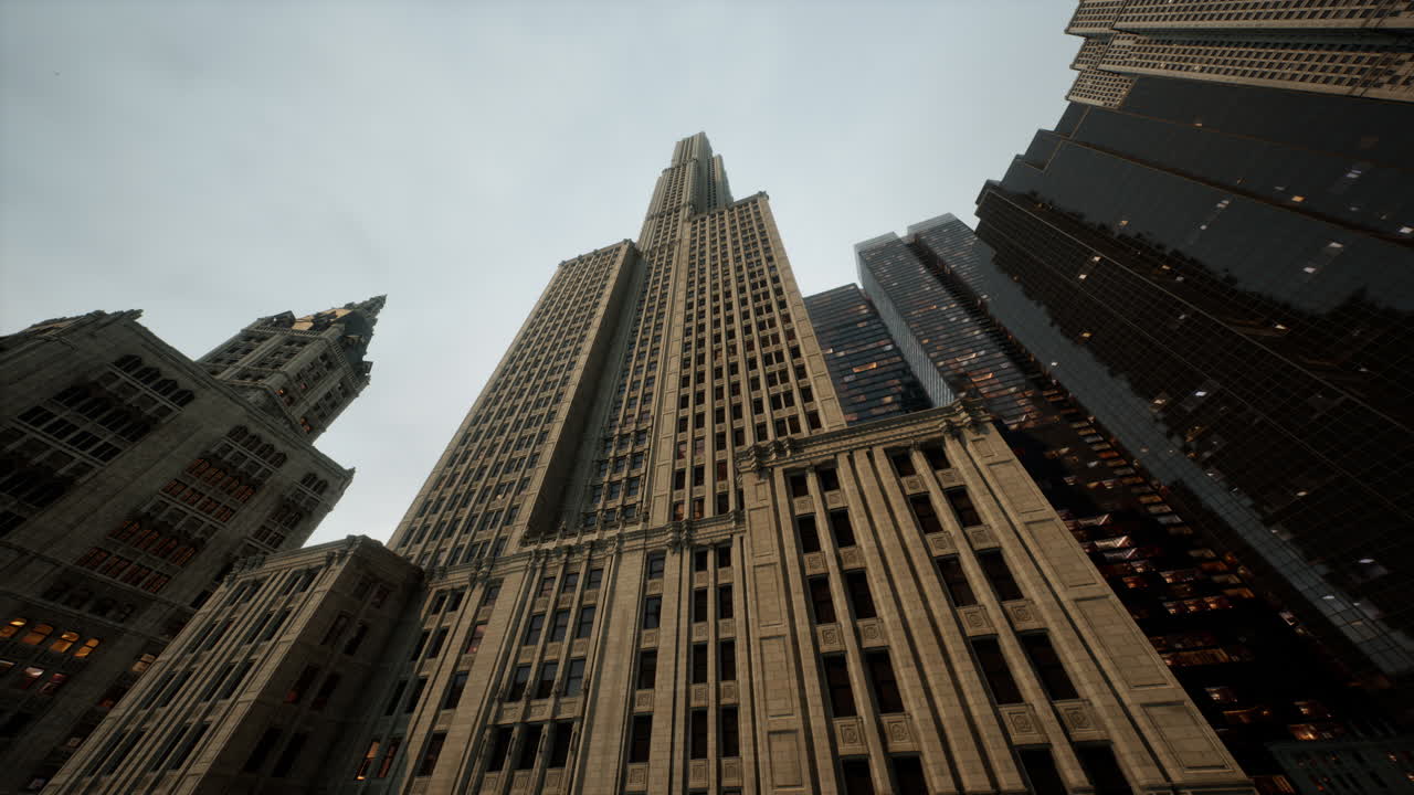 mirando hacia arriba en las torres de oficinas en calgary