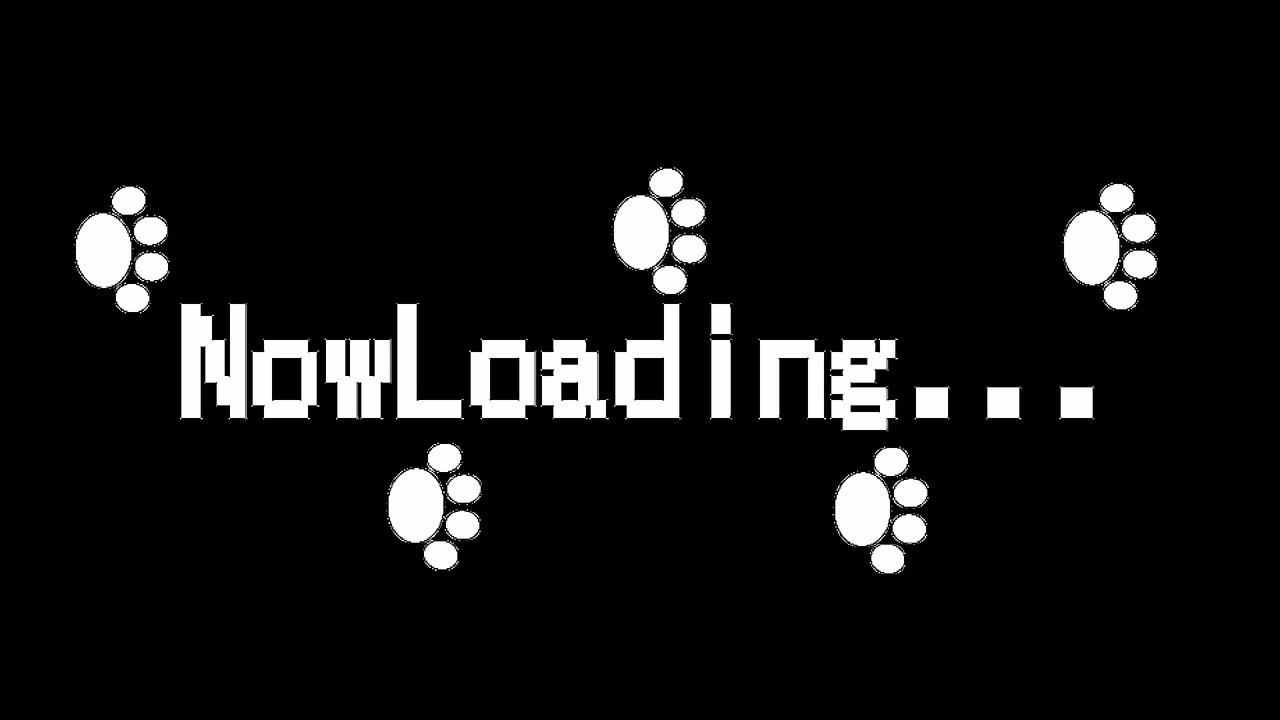 Paw loading Text animation 1080p - 30 fps - Alpha Channel