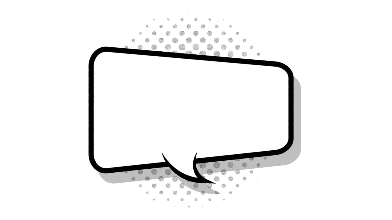 speech bubble pop art style animation