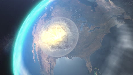 massive asteroid impact explosion on earth