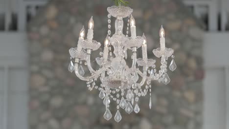 closeup of dangling chandelier at mallard island yacht club - manahawkin, nj