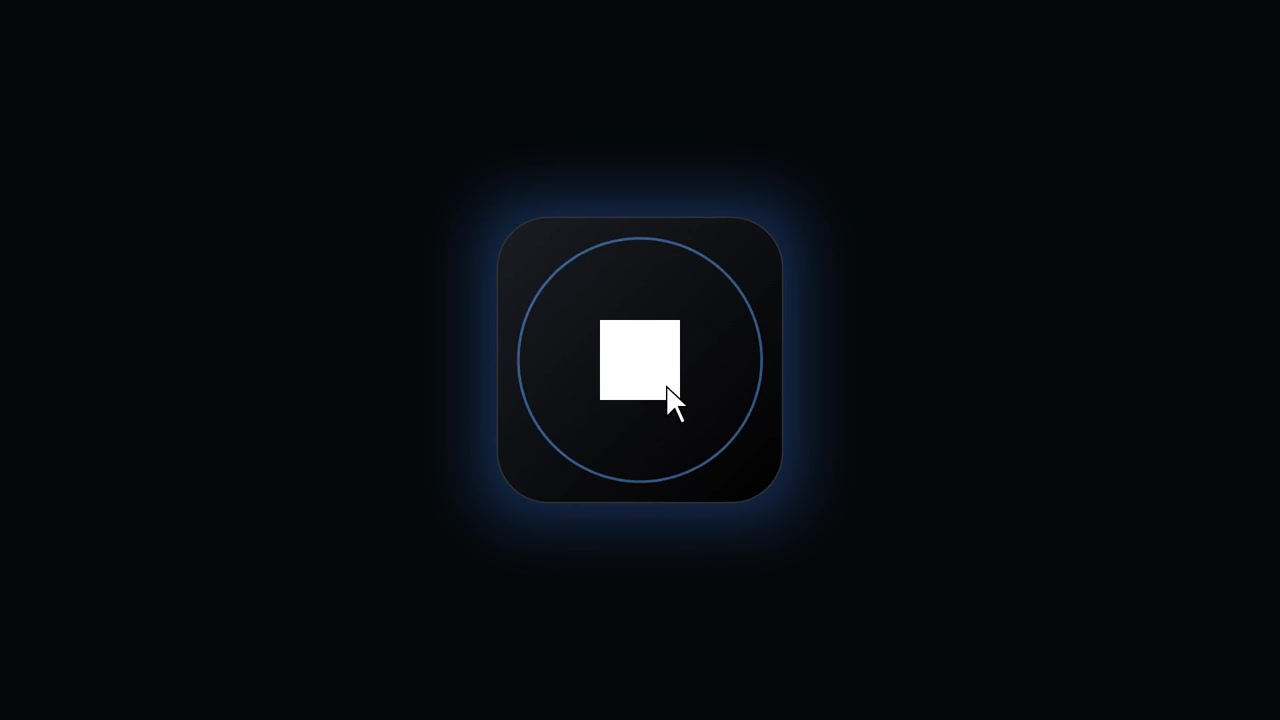 Computer Cursor Clicking Play Button Transforming Into Stop Icon