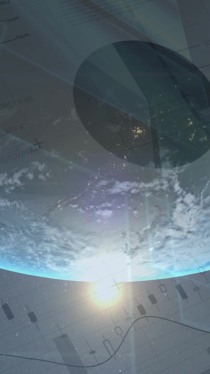 Animation du traitement des données sur le globe