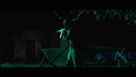 military operative at night