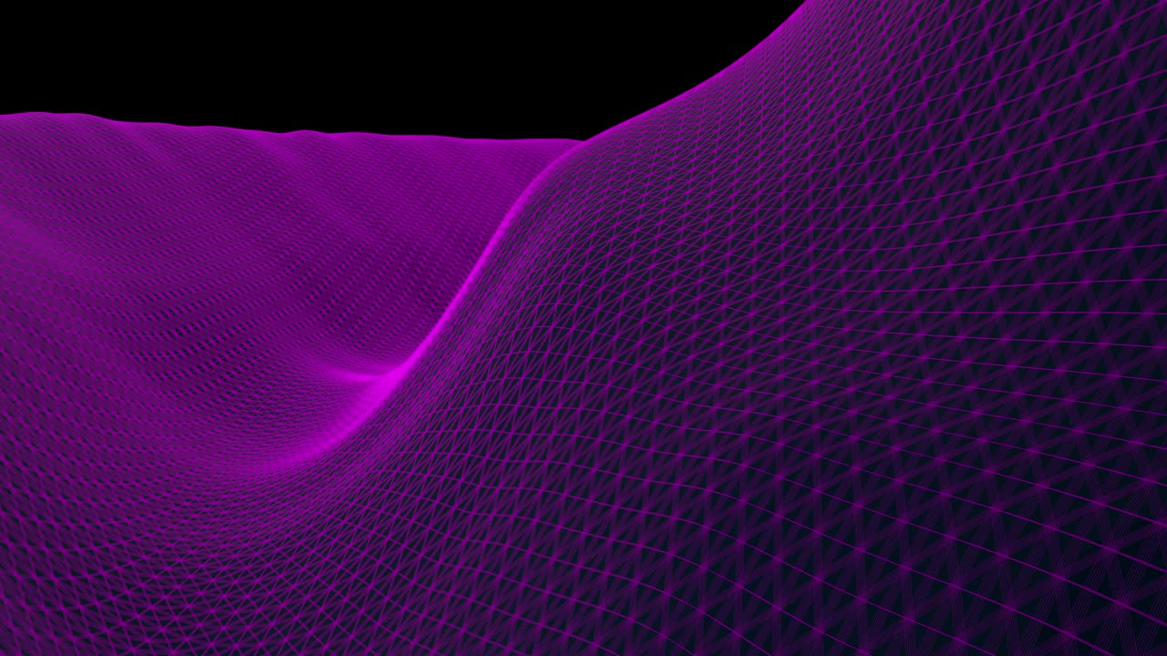 sfondo geometrico astratto con paesaggio digitale in movimento o onde.