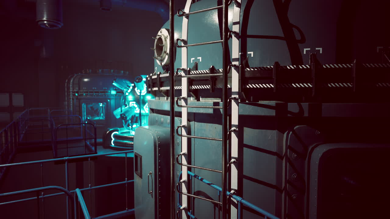 Exploring a high tech lab with glowing advanced equipment