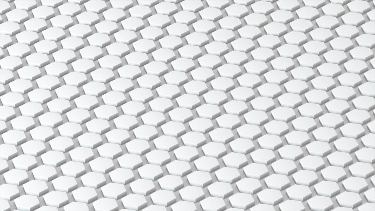 un bucle de azulejos hexagonales blancos entrelazados