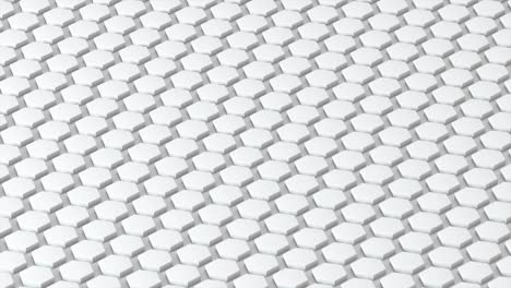 interlocking white hexagonal tiles loop