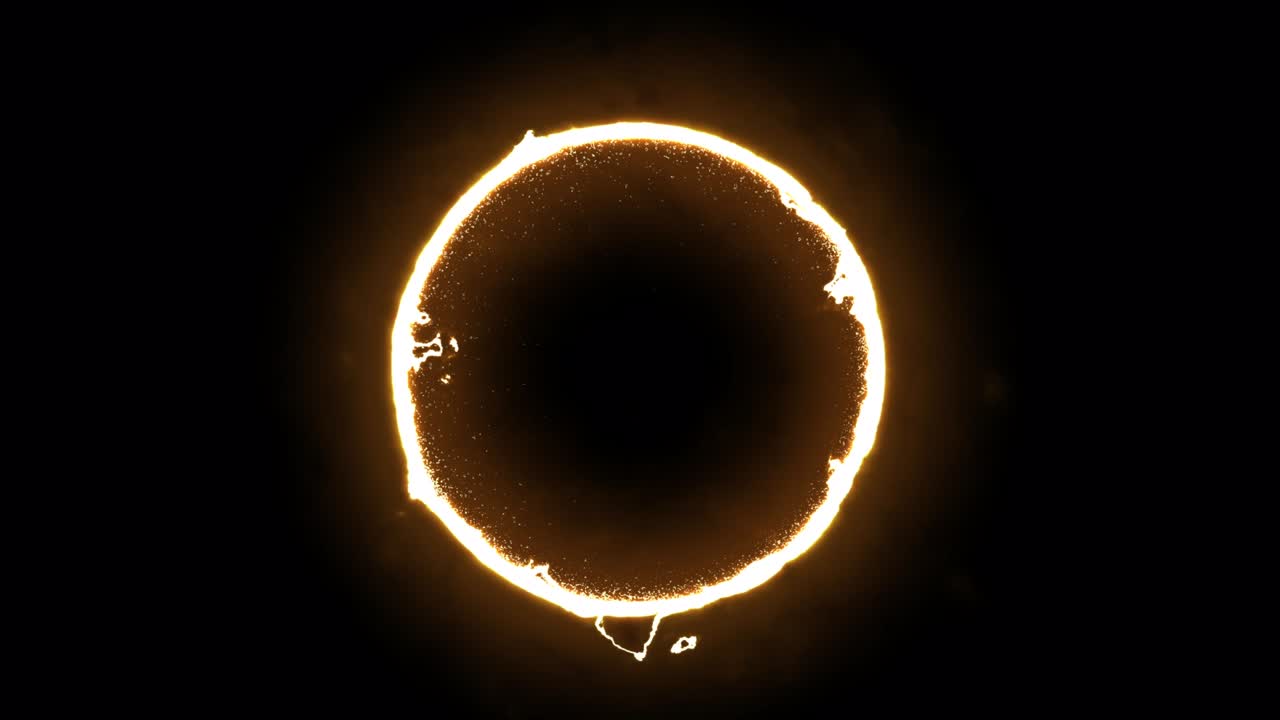 abstracto de energía rápida círculo de energía roja en fondo negro. puerta de portal de fuego de fantasía o teletransporte futurista. animación 3d. flujo de brillo agujero de llama. elemento de luz de forma redonda.