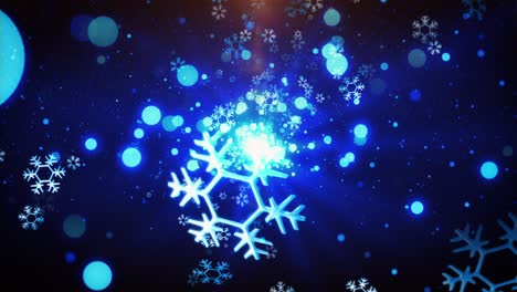 animación de bucle de copos de nieve