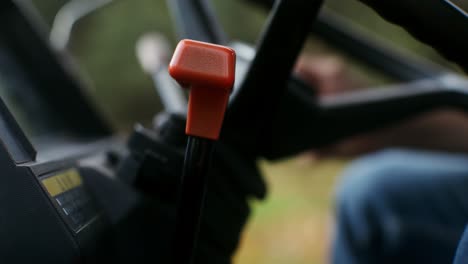 tractor controls closeup