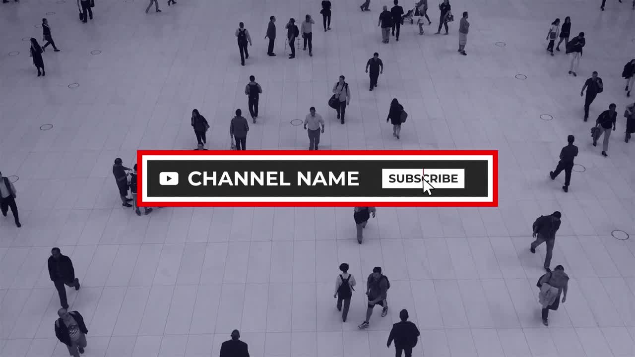 Pulsante di iscrizione animato con campanella di notifica e icone