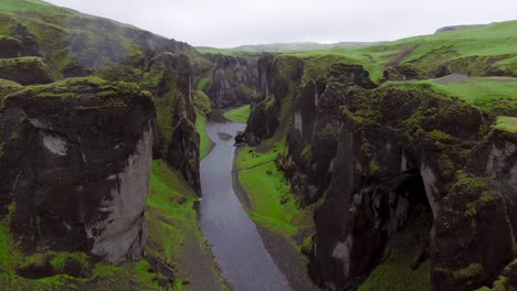 unique landscape of fjadrargljufur in iceland.