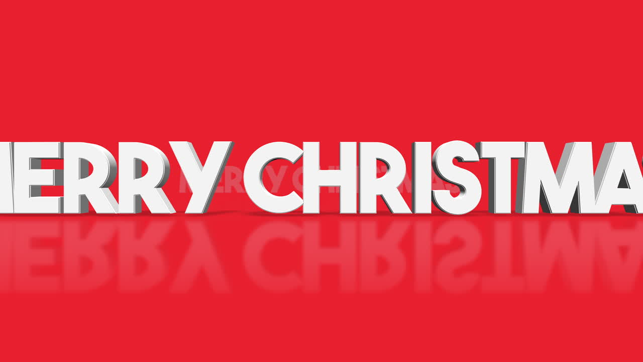 texto de feliz navidad rodante en degradado rojo
