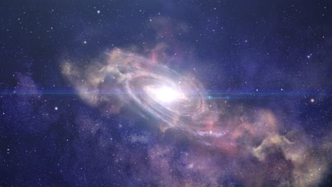 spiral galaxy and nebula clouds in the universe 4k