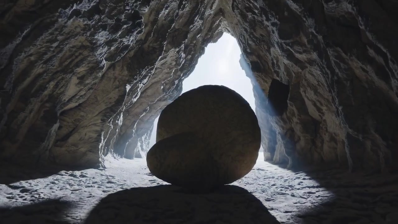 Close-up video of a textured, dark surface resembling cracked earth, shot from a top-down angle