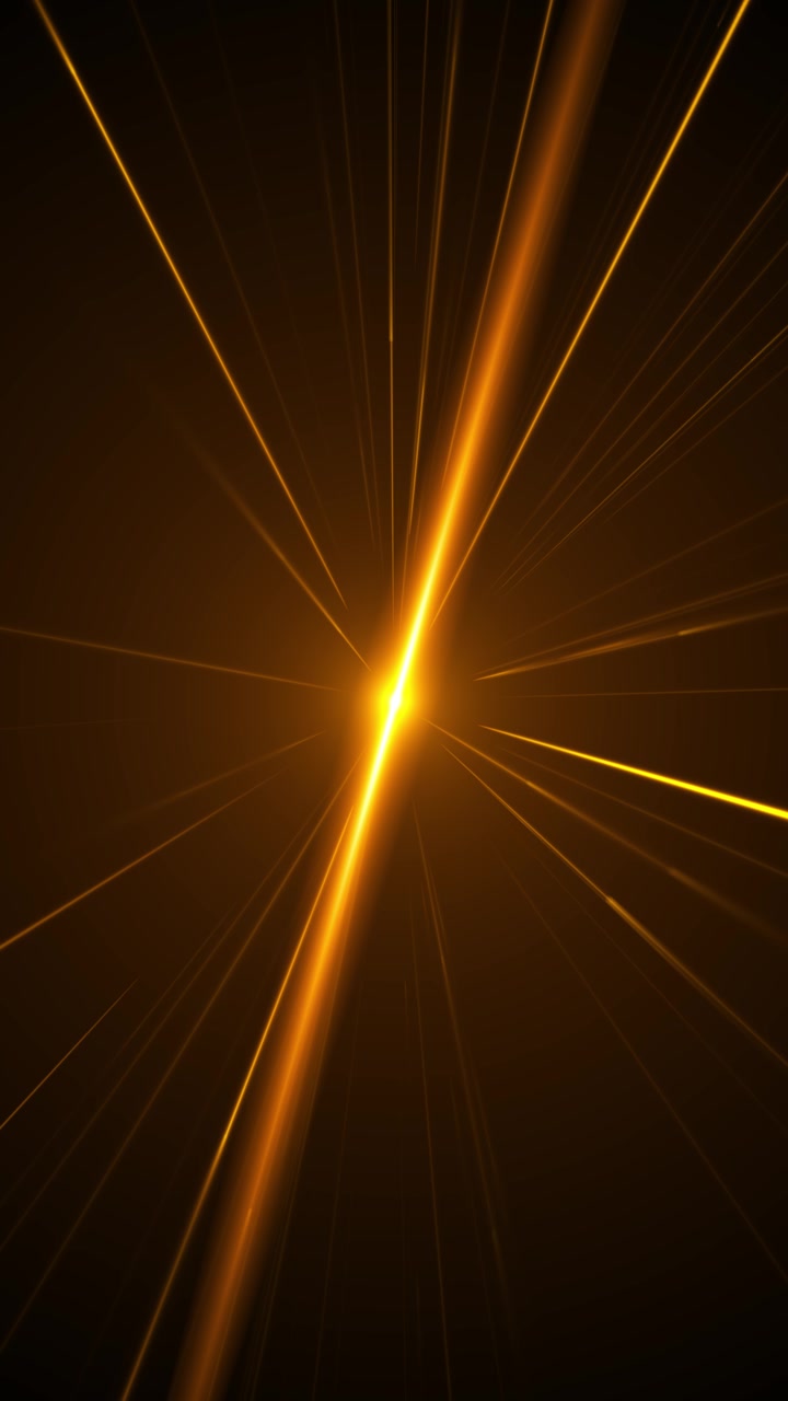Golden speed light background curved orange beam radiant center flare and dark warm depth cinematic