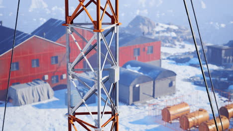 exploring a remote research outpost surrounded by snow covered mountains