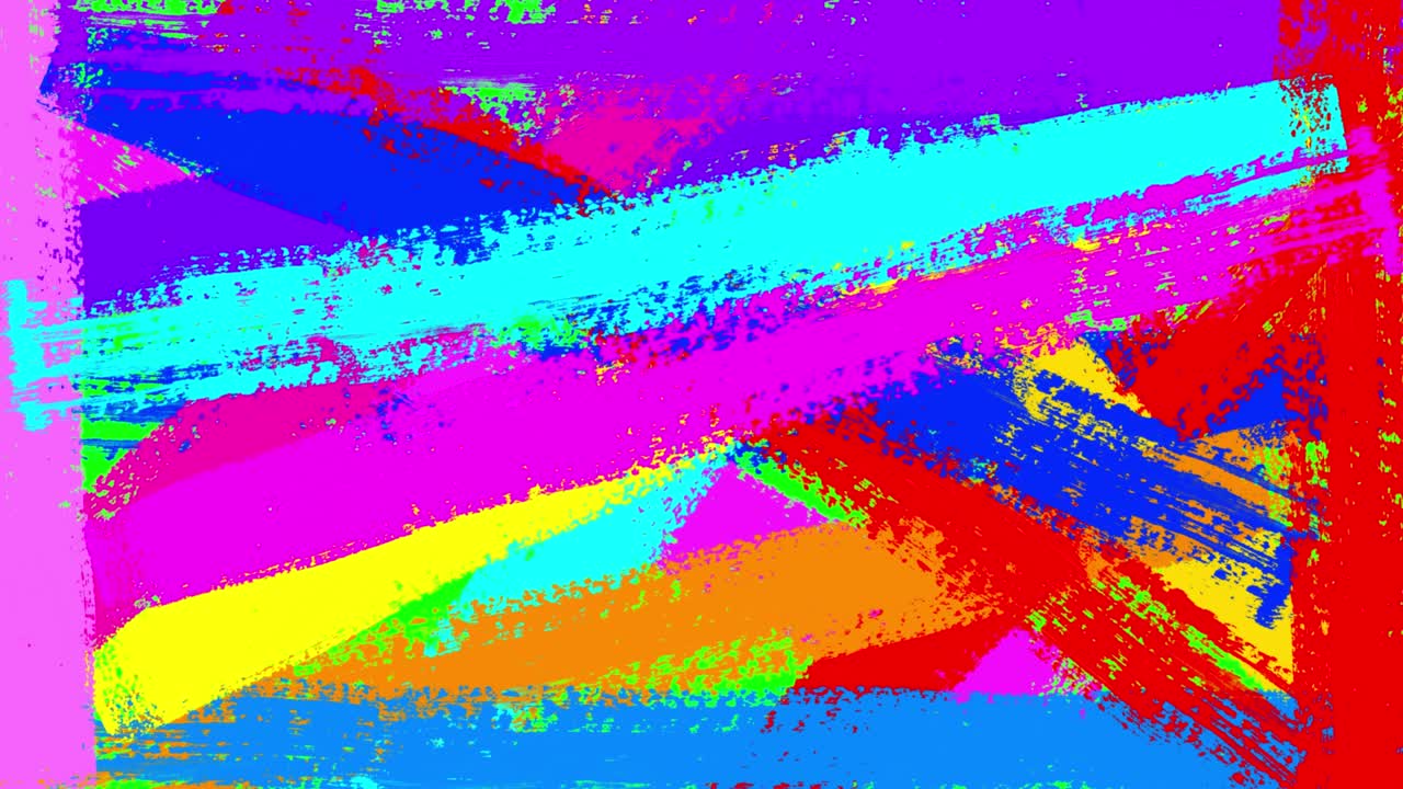 se cruzan trazos aleatorios de pincel de pintura