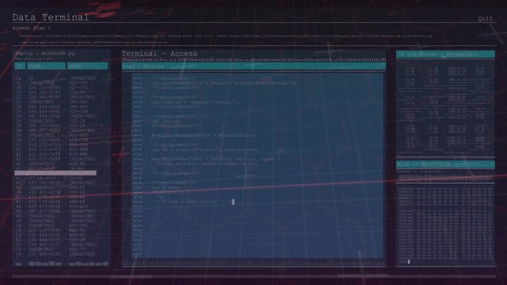 Animation de traitement de données sur des formes en mouvement