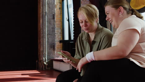 Women watching videos online