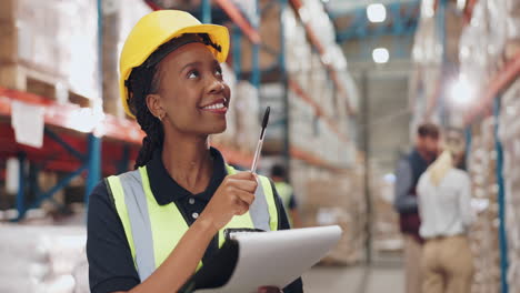 warehouse worker taking inventory